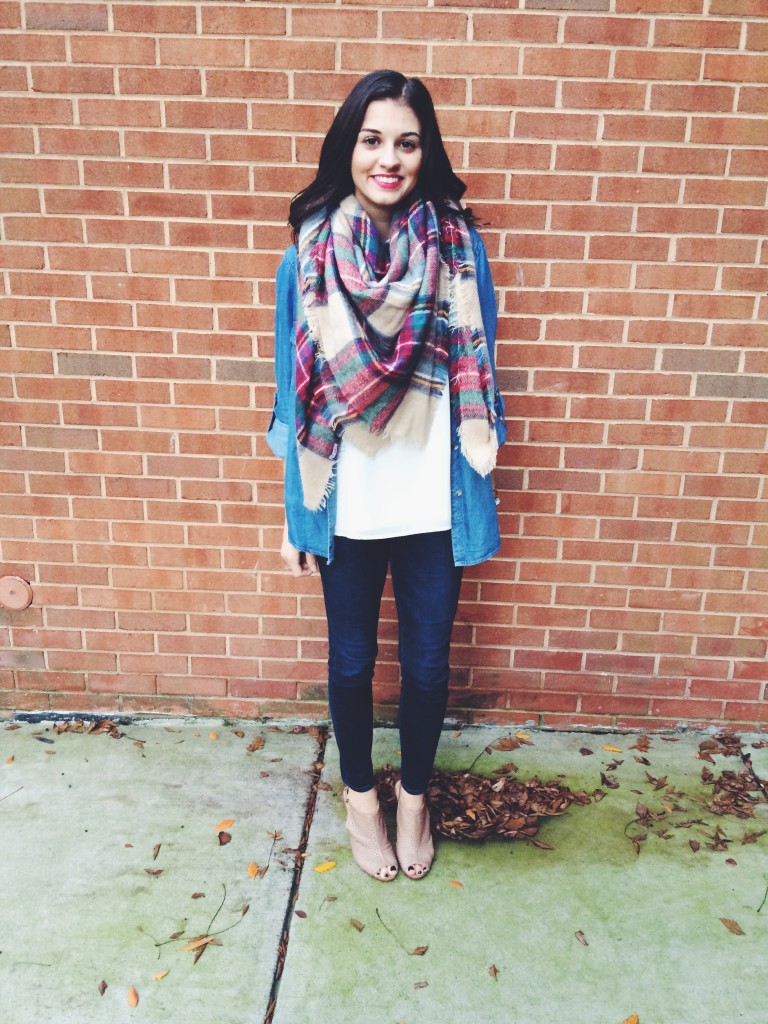 how to wear a blanket scarf Style by Liv