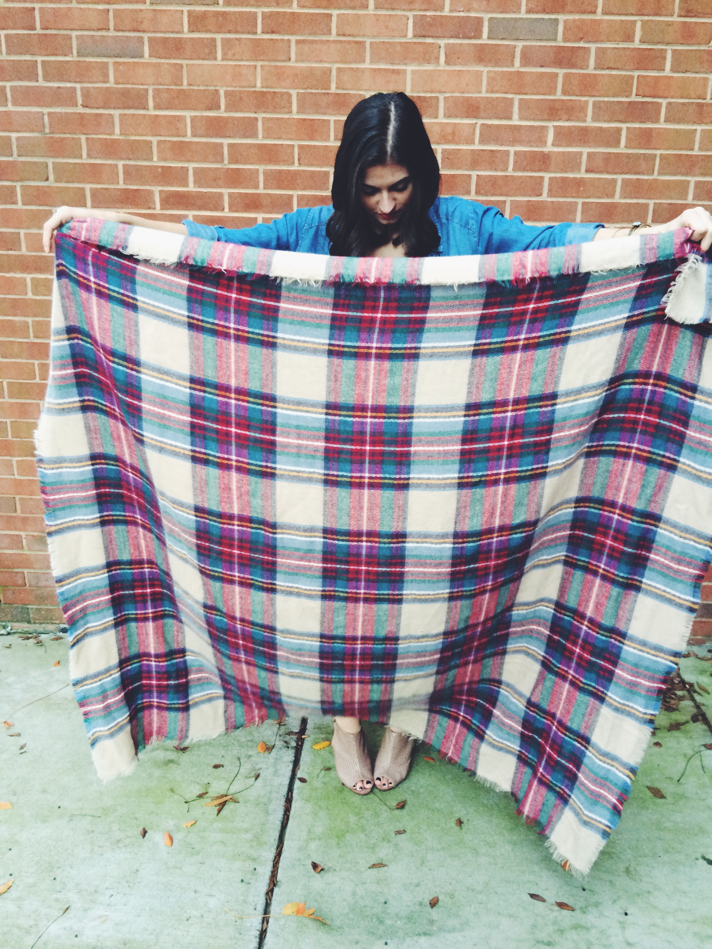 how to wear a blanket scarf Style by Liv